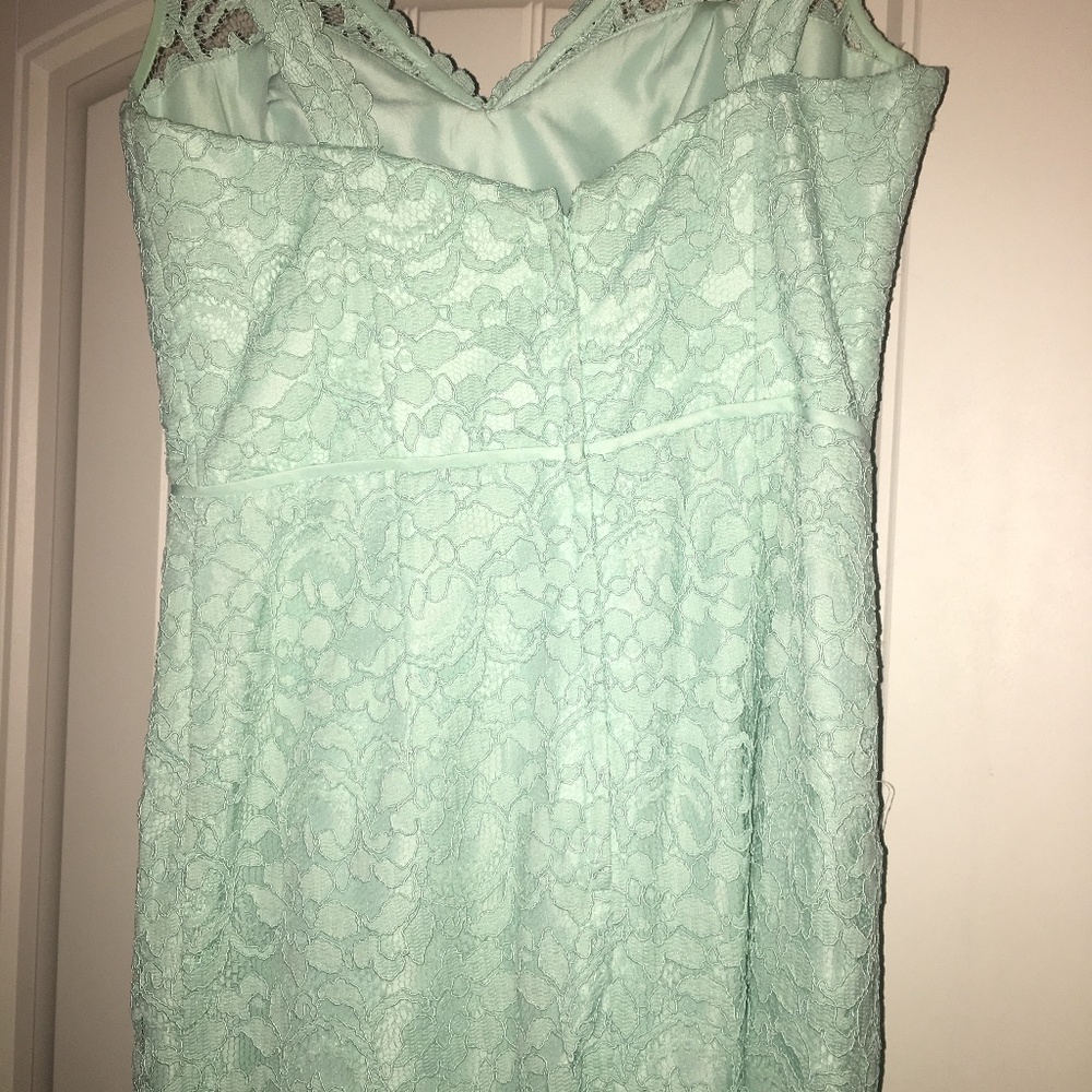 Teal David's Bridal Bridesmaid Dress - Picture 4 of 5